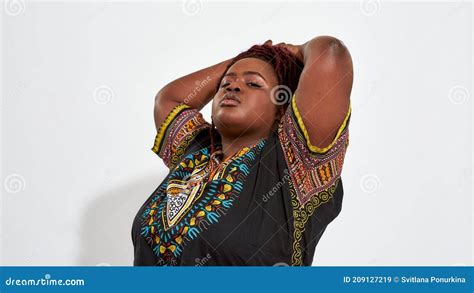 Plump Young Haitian Woman With Proudly Raised Head Stock Image Image Of Overweight Confident