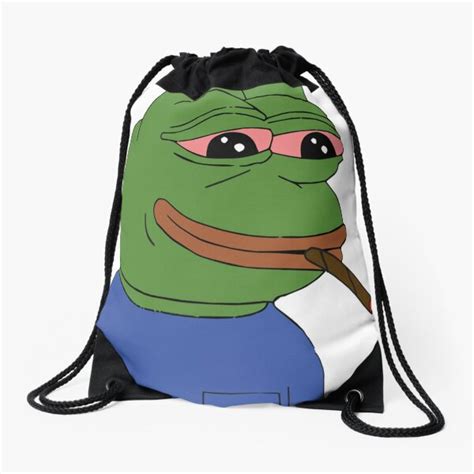 Pepe Smoking Meme Drawstring Bag For Sale By Abusive Materia Redbubble
