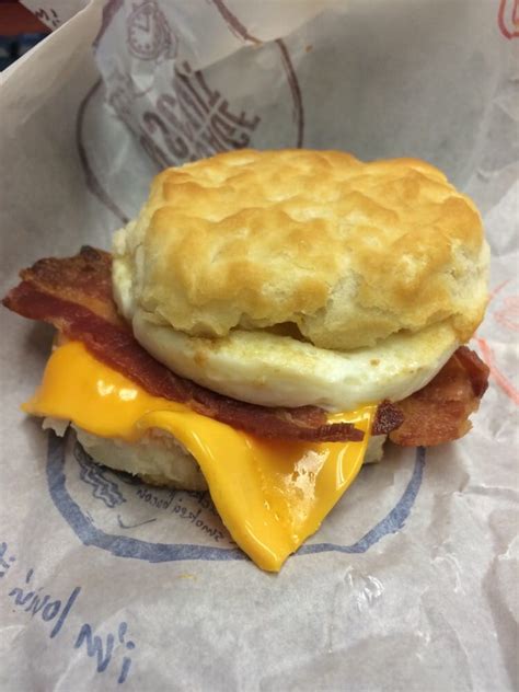 Bacon Egg And Cheese Biscuit With A Round Egg Instead Of
