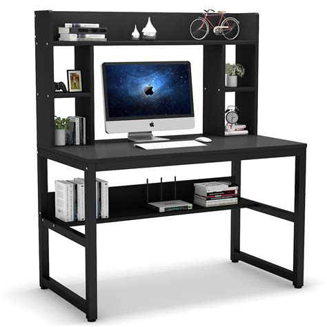 Tribesigns Computer Desk With Hutch Modern Writing Desk