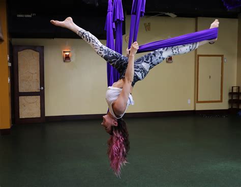 aerial yoga pop up flips and tricks rockville yoga classes thrive yoga rockville md 20852