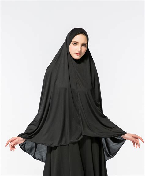 Long Khimar Hijab Scarf Muslim Amira Prayer Abaya Jilbab Women Overhead