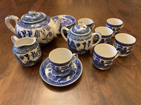 Just Received A Blue Willow China Tea Set As A T Couldnt Be