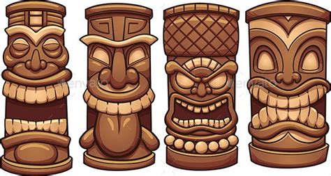 Tiki Totems Wood Carving Patterns Wood Carving Art Carving Designs
