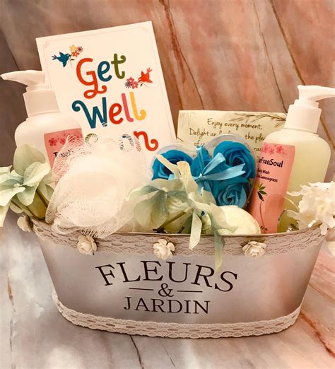 Get Well Soon Personalized Card Spa T Basket For Women Spa Etsy