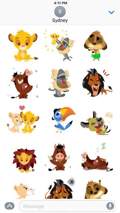 Disney Stickers The Lion King By Disney Disney Kawaii Disney Emoji