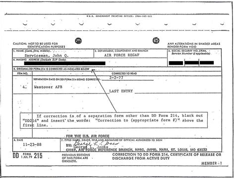 Sample Completed Dd Form 215