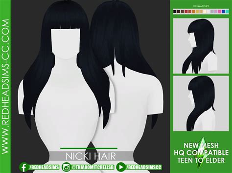 Coupure Electrique Nicki Hair Sims 4 Hairs