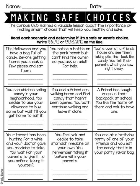 2nd Grade Health Worksheets In 2020 Health Lesson Plans Red Ribbon