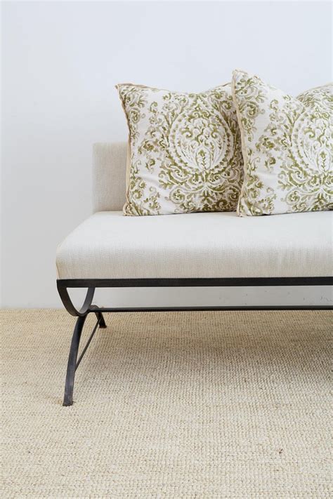 It's available from living room to bedroom to hallway. Wrought Iron Curule Style Dining Banquette Bench at 1stdibs