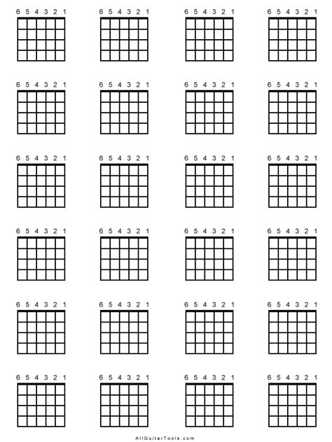 Chord Diagrams For Guitar Printable Crafts Guitar Fretboard Basic