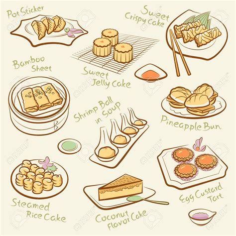Set Of Chinese Food Royalty Free Cliparts Vectors And Stock