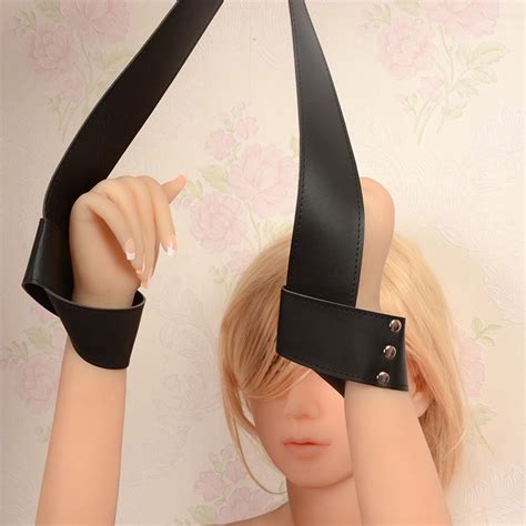 Pu Leather Arm Wrist Restraints Hanging Hand Cuffs Fetish Bondage Restraints Sex Toys For