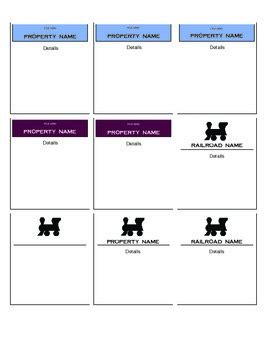 Editable monopoly property card template by shauna conway tpt this pdf allows you to tab and type through the entire monopoly property cards to make the game your own. Editable Monopoly Property Card Template by Shauna Conway ...