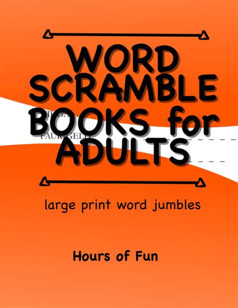 Word Scramble Books For Adults Large Print Word Jumbles 1200 Fun And