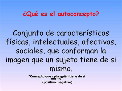 Que Es El Autoconcepto