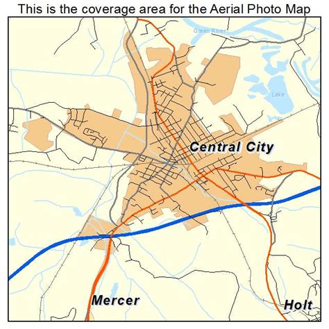 Aerial Photography Map Of Central City Ky Kentucky