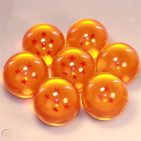 Extra Large Dragon Ball Z Crystal Ball 11 Set Of 7 Seven Stars In Box