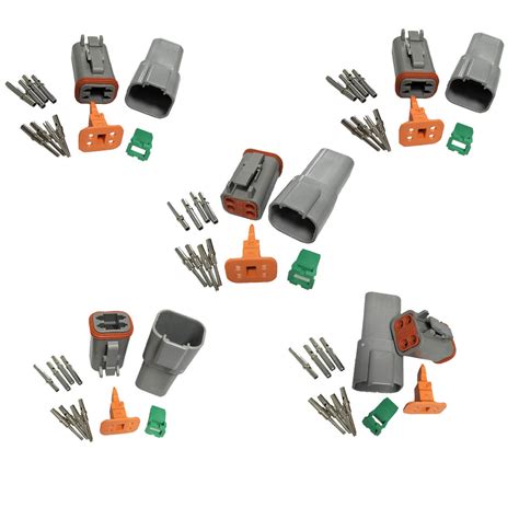 5 Set Deutsch Dt 4 Pin Connectors Kit Male Female 16 20 Awg Solid