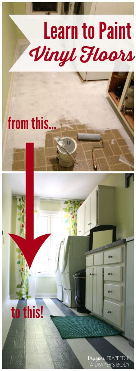 This jack and jill bathroom has a very familiar tile. Learn How to Paint Vinyl Floors {yes, you CAN do that!}