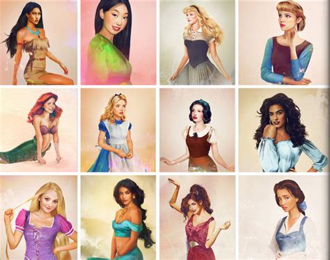 What The Disney Princesses Would Look Like If They Were Real So Cool Arte Disney Disney Magic