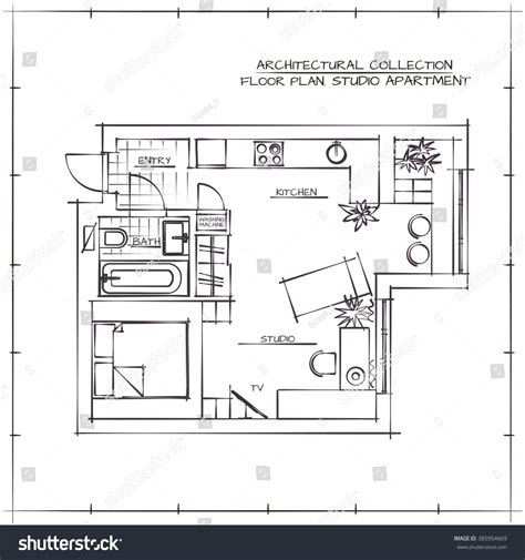 Architectural Hand Drawn Floor Plan Images Stock Photos And Vectors