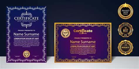 Modern Design Certificate Layout Concept Simple Elegant And Luxurious
