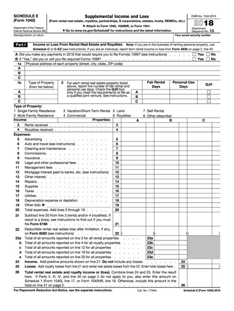 All dates are confirmed except those marked by a t, which. Schedule E 2018 - Fill Out and Sign Printable PDF Template ...