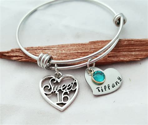 Sweet 16 Bangle Sweet 16 Bracelet 16th Birthday For By Tiffyslove