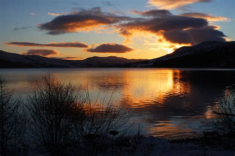 Sunset Over Scottish Loch Eddie Bayne Photography