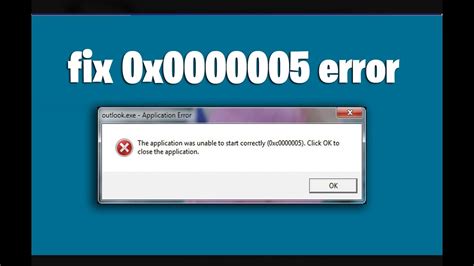 How To Fix This Application Was Unable To Start Correctly 0x0000005
