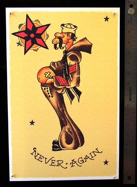 Never Again Potbelly Vintage Sailor Jerry Traditional