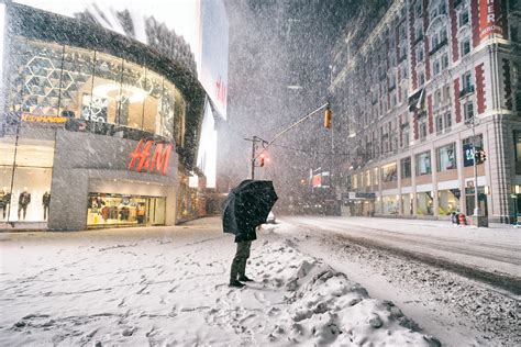 New York City Snow Winter Storm Juno Times Square