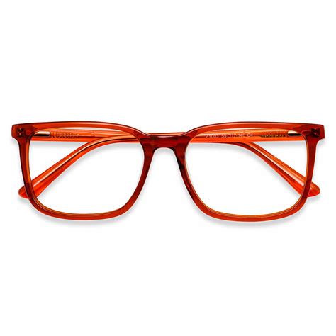 Z1003 Rectangle Red Eyeglasses Frames Leoptique