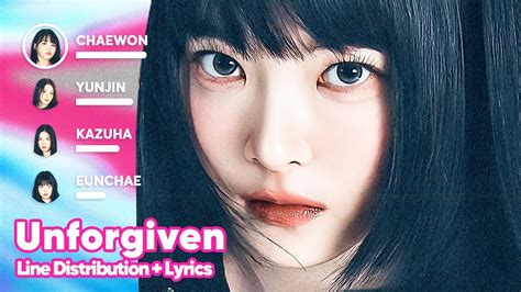 Le Sserafim Unforgiven Feat Nile Rodgers Line Distribution Lyrics Karaoke Patreon