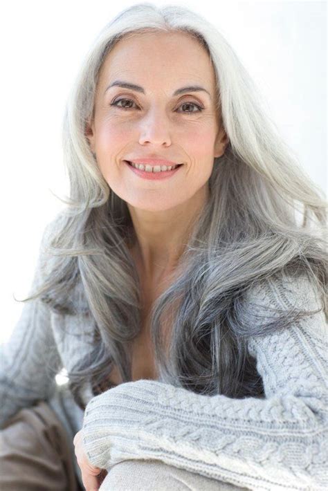 Silver Grey Hair Long Gray Hair Silver Ombre Gray Ombre White Hair