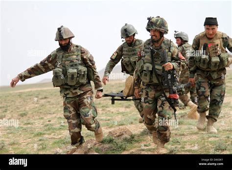 Afghan Commandos With Special Operations Kandak Carry A Simulated