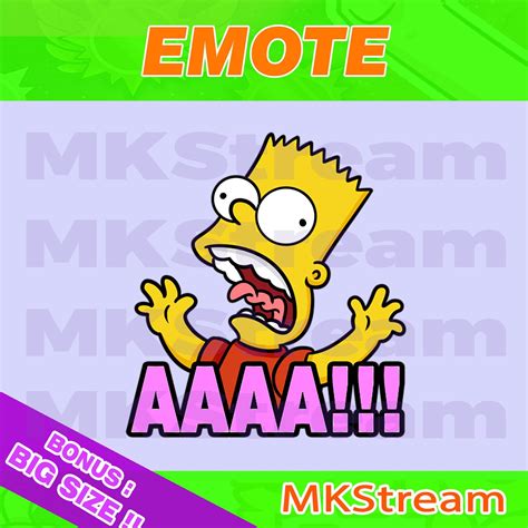 Artstation Twitch Emotes The Simpsons Bart Screaming Artworks