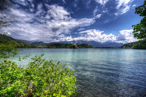 Desktop Wallpapers Slovenia Lake Bled Nature Sky Clouds