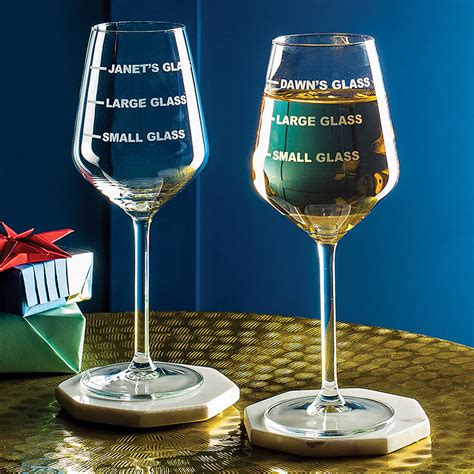 Personalised Drinks Measure Wine Glass By Becky Broome