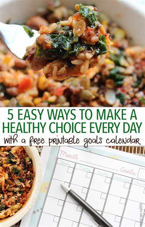 5 Easy Ways to Make a Healthy Choice Every Day | Free ...