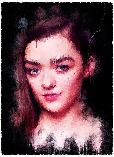 Celebrity Maisie Williams Art Mixed Media By Luettgen Vidal Pixels