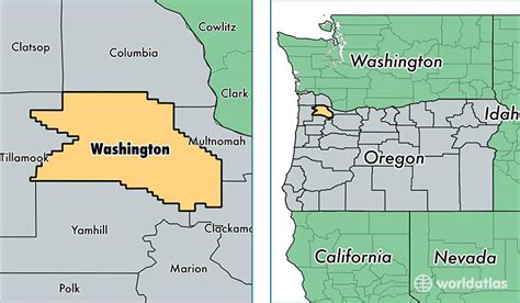Map Of Oregon And Washington