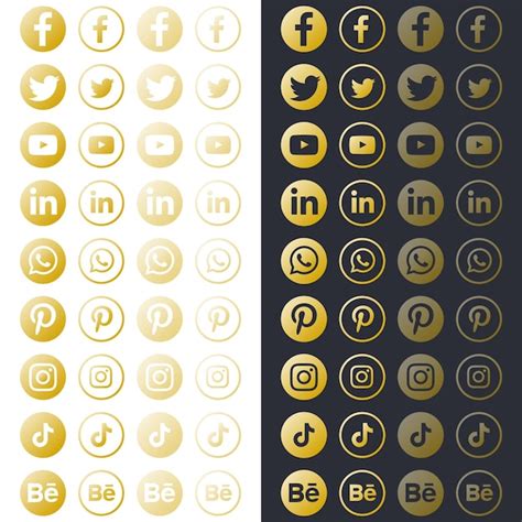 Colección De Logotipos De Redes Sociales Conjunto De Iconos De Redes