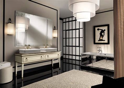 What kind of sink is in an art deco bathroom? 66 Amazing Art Deco Style Bathroom Designs Ideas - Blurmark