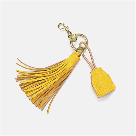 Mdbm Leather Tassel Keychain With Usb Charging Cable