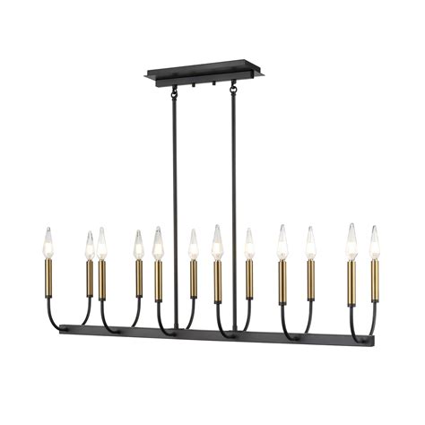 Olivia 12 Light Linear Multiple Finishes And Graphite By Dvi Lighting
