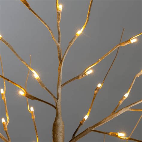Led Christmas Birch Tree Warm White Pre Lit Twig Light Decoration