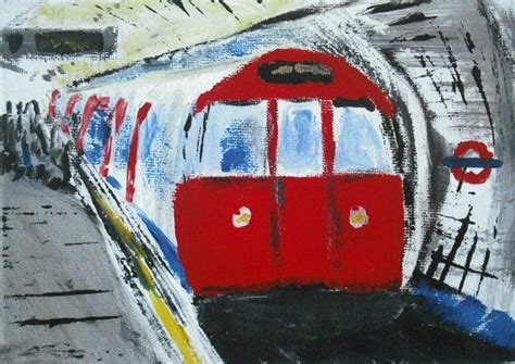 Fine Art Acrylic Painting London Underground By Jamespeartartist Fine