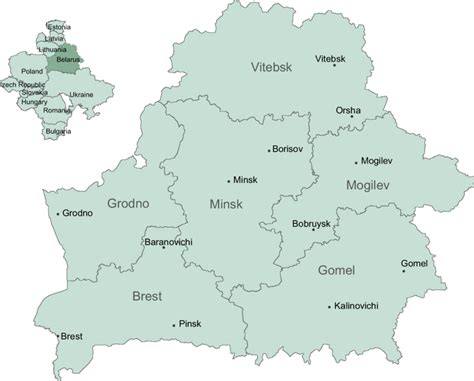 2 The Republic Of Belarus The Belarusian Regions And Main Cities